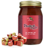 Green Jay Gourmet jar front label showing jam and natural ingredient benefit