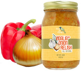 Green Jay Gourmet front jar view showing label and natural Vidalia sweetness