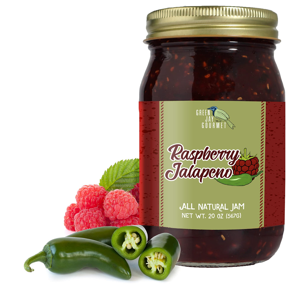 Green Jay Gourmet front label shown clearly and appealing on jar, premium look