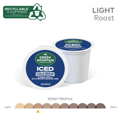 Green Mountain Coffee Roasters poured over ice in tumbler demonstrating ice-ready bold flavor
