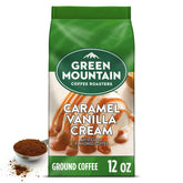 Green Mountain Coffee Roasters front packaging showing flavor and 12oz size benefits