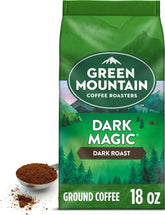 Green Mountain Coffee Roasters front bag view showing bold roast and 18 oz size benefit