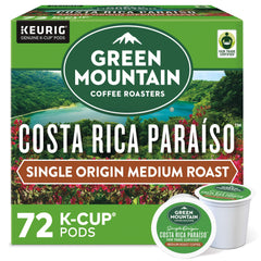 Green Mountain Coffee Roasters front packaging showing product and count for easy choice