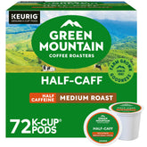 Green Mountain Coffee Roasters front box showing 72-count convenience and balanced flavor