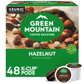 Green Mountain Coffee Roasters front packaging showing hazelnut flavor and 48-count convenience