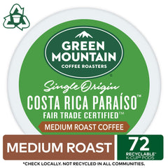 Green Mountain K-Cup close-up showing pod detail and freshness preservation benefit