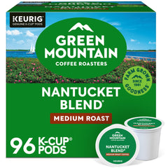 Green Mountain Coffee Roasters front box showing 96-count convenience and freshness
