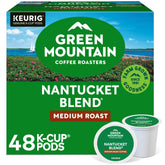 Green Mountain Coffee Roasters front packaging showing 48-count Nantucket Blend and convenience