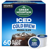 Green Mountain Coffee Roasters front box showing 60-count pods and benefits