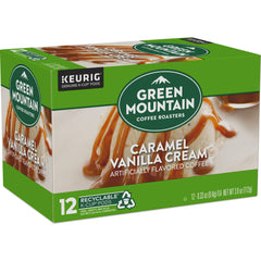 Green Mountain pod inside Keurig brewer demonstrating simple brewing