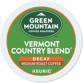 Green Mountain front packaging showing decaf K-Cups and clear product benefit