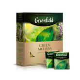 Greenfield box front packaging showing 100-count convenience and brand clarity