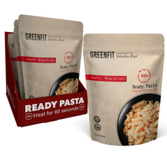 Greenfit front packaging showing fusilli tray and ready-to-eat convenience