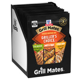 Grill Mates front packaging showing pack of 12 for easy pantry use