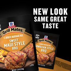Bowl of prepared Grill Mates Hawaiian marinade poured over oil showing ready-to-use glaze