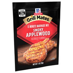 Close-up of Grill Mates powder texture revealing spices and applewood smoke flavor