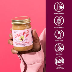 Ground Up spoonful showing creamy texture and spreadability for smooth use