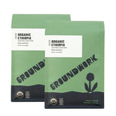 Groundwork front packaging showing 12oz bag and organic labels, clear origin information