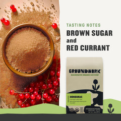 Groundwork bag label detail highlighting regenerative organic certification and traceability