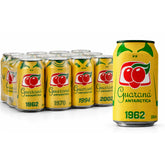 Guaraná ANTARCTICA front can showcasing vibrant label and authentic Brazilian refreshment
