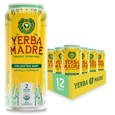 Guayaki front can showing Enlighten Mint label and refreshment benefit