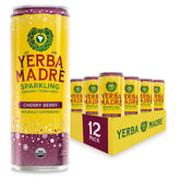 Guayaki Yerba Madre front can showing cherry berry branding and refreshment
