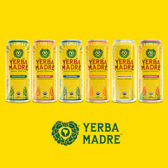 Guayaki Yerba Madre poured over ice in a glass showing refreshing citrus energy
