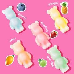 Gummy Glow close-up of wax bear texture highlighting chewy center
