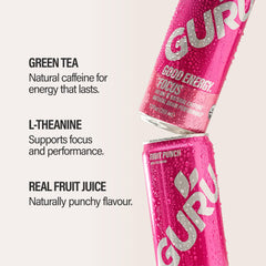 GURU closeup of side label highlighting ingredients and organic certification for ingredient clarity