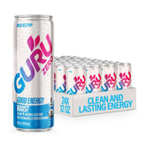 GURU front can view showing Ice Pop flavor and organic branding, refreshing energy