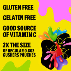 Close-up of gummy texture highlighting Gushers chewy outer shell