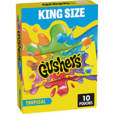 Gushers front packaging showing tropical pouches and brand appeal