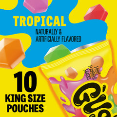 Gushers open pouch with gummies visible for easy sharing benefit