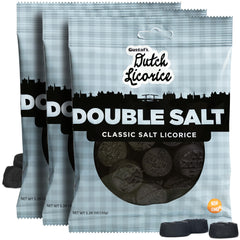 Gustaf's front packaging showing three 5.2 oz bags and clear branding benefit portioned supply