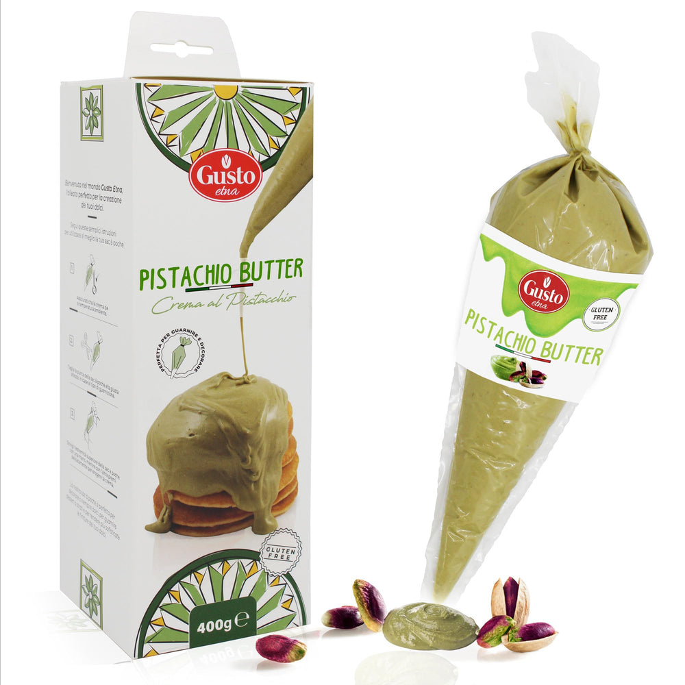 GUSTO ETNA pouch front view showing label and pouch convenience benefit