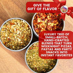 Gustus Vitae Everything But The Garlic Bread close-up, shows buttery garlic granules for rich flavor