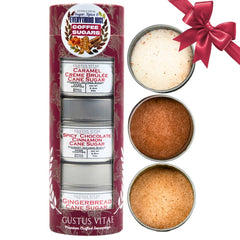 Gustus Vitae front packaging displayed as ready-to-gift tube, elegant presentation benefit