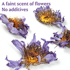 GXXDMZAQ one-ounce portion beside a teaspoon showing size and whole flowers