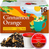 Gya Tea Co front packaging showing orange cinnamon flavor and convenient pods