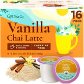 Gya Tea Co box front showing 16 pods and product branding for convenience
