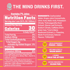 GYM SODA close-up on ingredient label highlighting adaptogens and caffeine benefits
