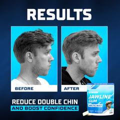 GYMGUM person chewing outdoors illustrating discrete jaw exercise and fresh breath