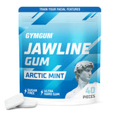 GYMGUM front packaging showing Arctic Mint and 40 count benefit for portable jaw training