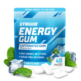 GYMGUM tub front view showing Arctic Mint label and portable energy