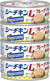 Hagoromo front packaging showing the 70g Seachicken L tuna can and benefits of convenience