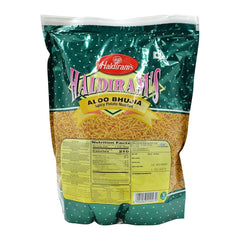 Haldiram's close-up of aloo bhujia strands highlighting crispy texture benefits