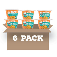 Hamburger Helper front packaging showing six cups and quick breakfast convenience