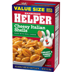 Hamburger Helper close-up of creamy cheese sauce highlighting real cheese