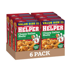 Hamburger Helper front packaging showing product and value pack benefit