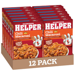 Hamburger Helper front packaging showing product benefits and bold branding